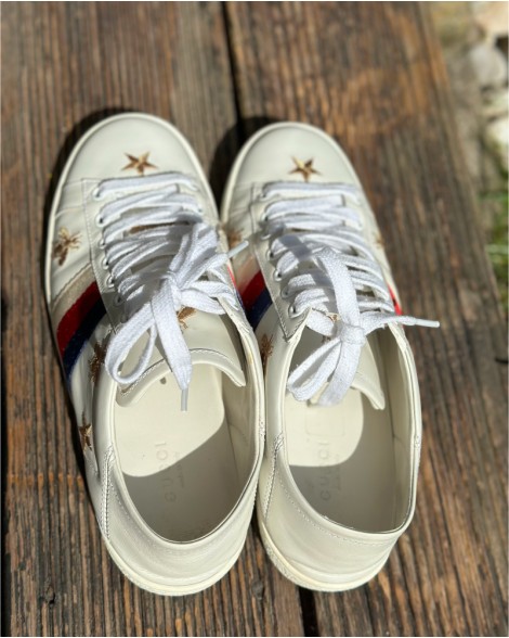 Tenisky dámské Gucci Off white Ace Bee and Stars